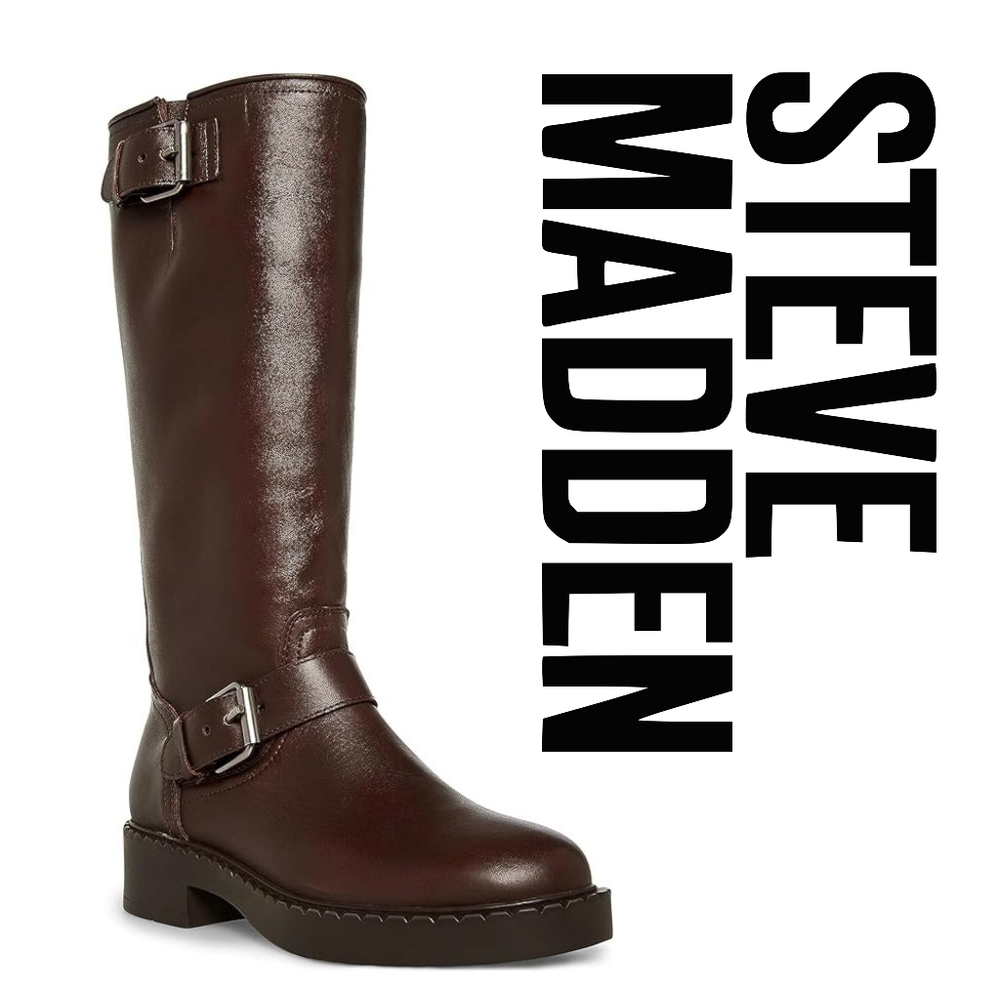 Steve Madden - Erma Boots Brown Leather - Size 7 - Picture 2 of 4